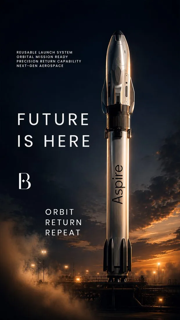 Aspire — aerospace — Sector and investment promotion. A large-scale environment built without a location or crew.