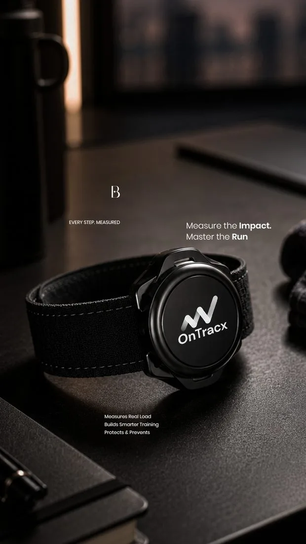 OnTracX — sports performance — Low-key product still life, lit and finished without a studio.